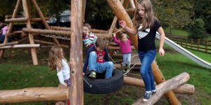 Children get to grips with the new play facility