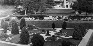 Dartington Hall's Tiltyard as Dutch Garden, date unknown