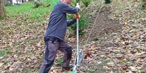 Gardens Blog Mike letting the winch take the strain