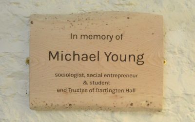 New plaque honours Michael Young’s legacy at Dartington