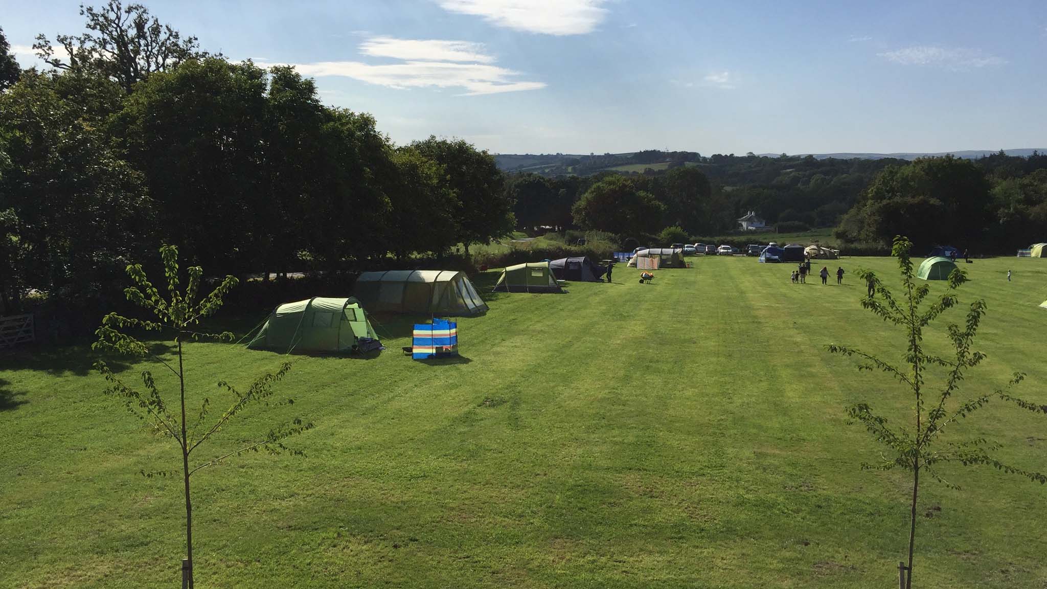 camp dartington with tents