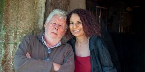 Harrison Birtwistle with Joanna MacGregor at Dartington