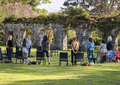 short course students on great lawn